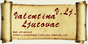 Valentina Ljutovac vizit kartica